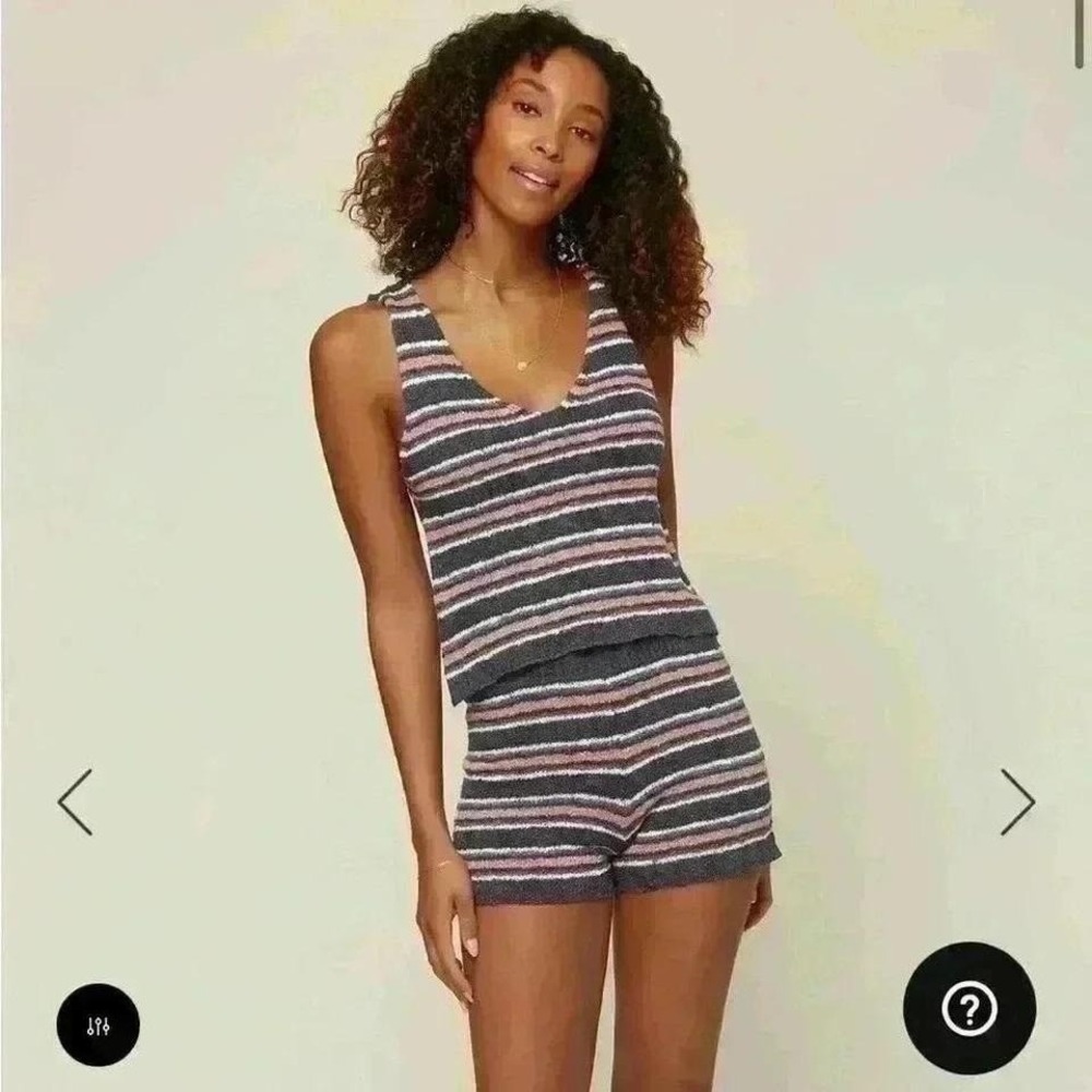 O'Neill | NWT Women's Blue Pink White Montauk Surf Stripe Flowy Sweater‎ Tank, M